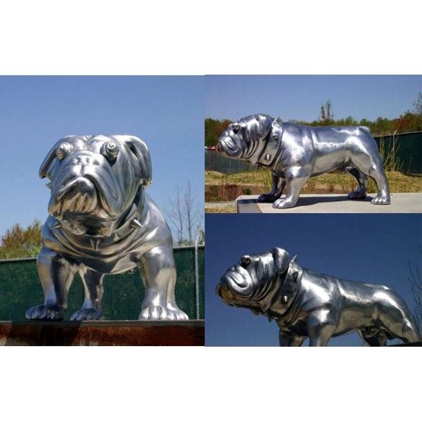 ' Silver Patina Finish Bulldog ' ' Silver Patina Finish Bulldog '